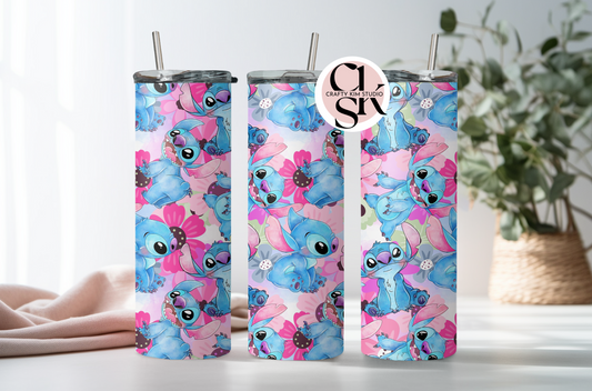 Floral Alien 20 oz Tumbler