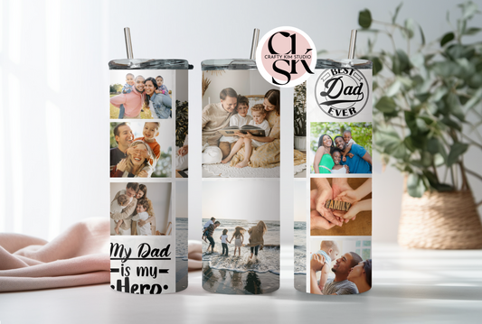 Family Collage for Dad 20 oz Tumbler