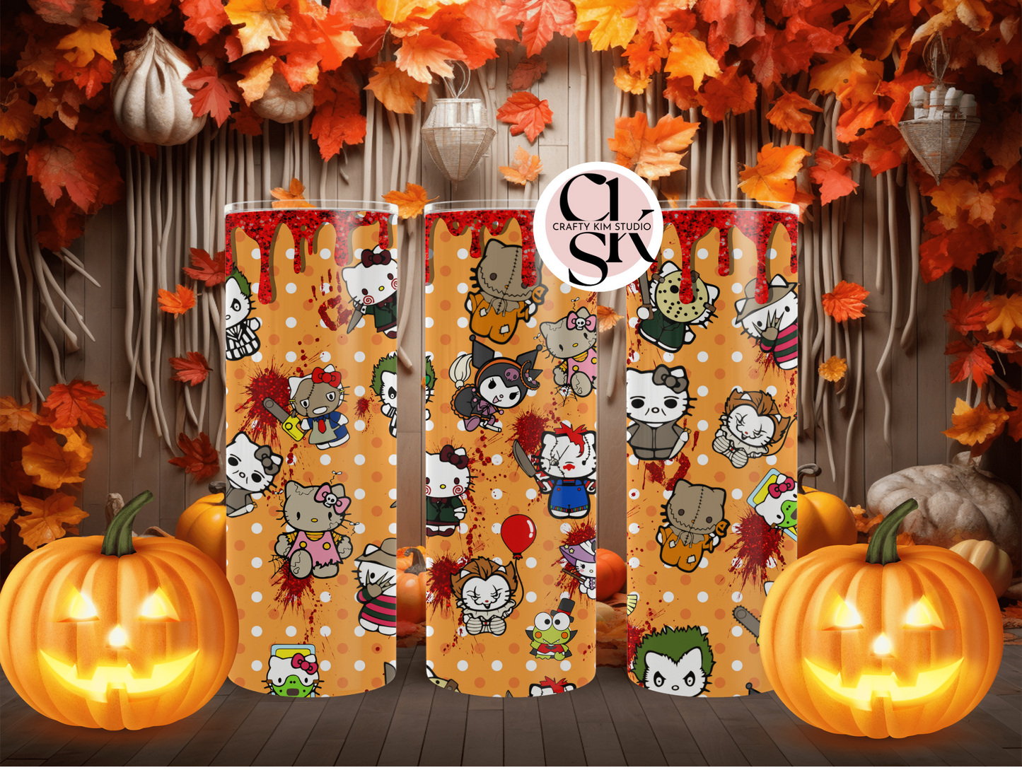Horror Cats Movie Characters 20 oz Tumbler