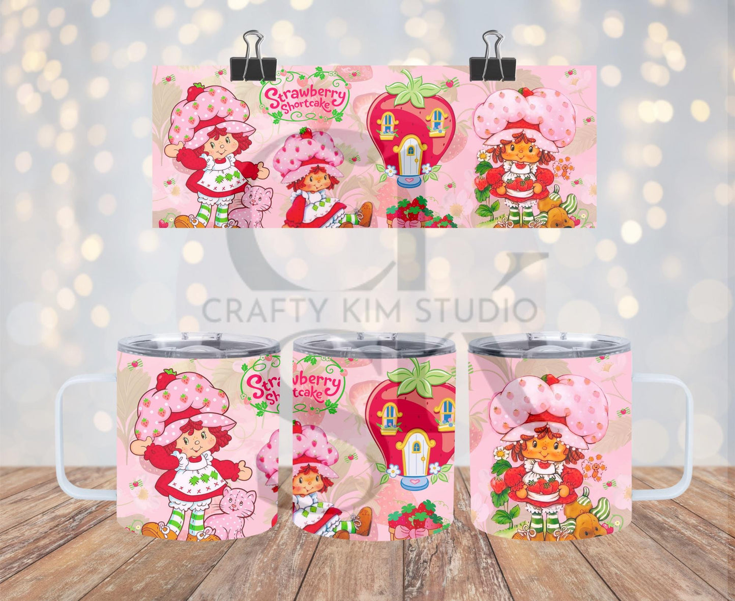 Strawberry Character 12oz Stainless Steel Mug
